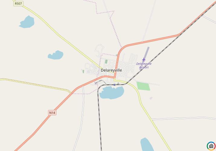 Map location of Delareyville